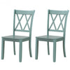 Set of 2 Cross Back Wood Dining Chair