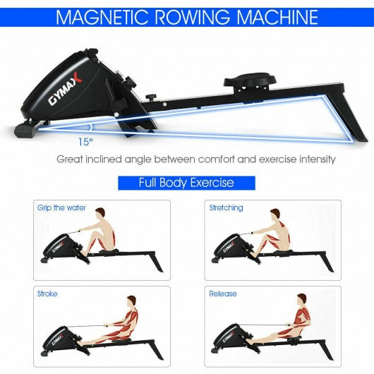 Foldable Rowing 10-Level Tension Resistance System Machine