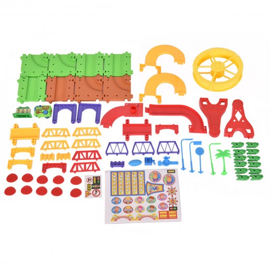 54 pcs Railway Train Building Blocks with Light & Music