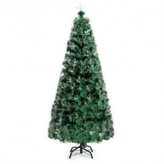 7Ft Double-color Lights Fiber Optic Christmas Tree