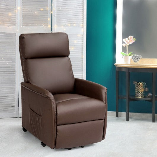 Electric Power Lift Recliner Chair with Remote Control-Coffee