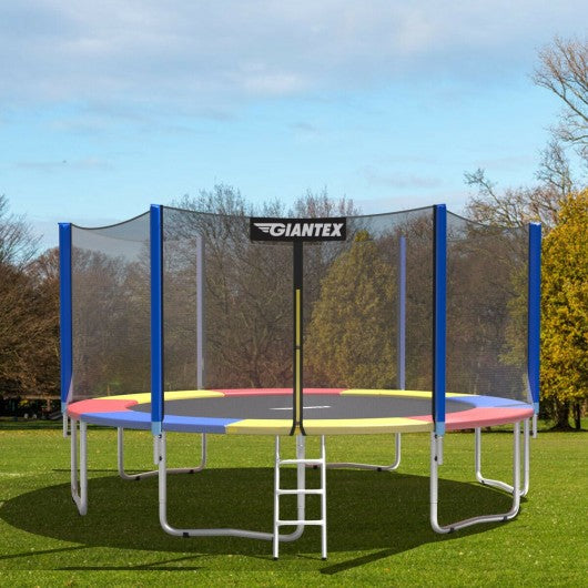 10FT Waterproof Safety Trampoline  Bounce Frame Spring Coverulticolor