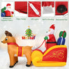 6 ft Waterproof Outdoor Inflatable Santa Double Deer with Sled