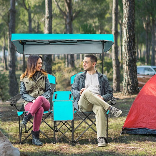 Portable Folding Camping Canopy Chairs w/ Cup Holder