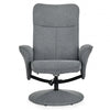 Fabric Massage Swivel Lounge Recliner with Ottoman