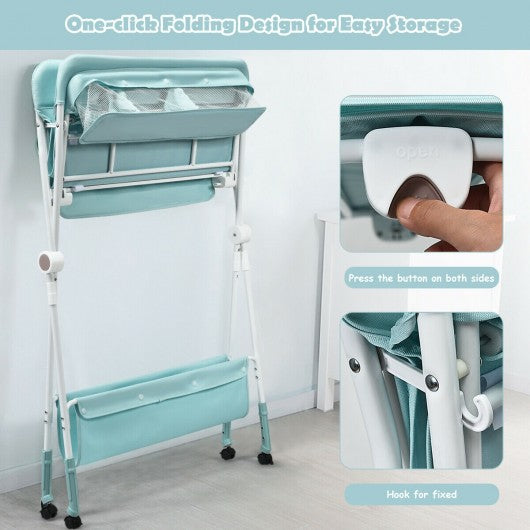 Folding Baby Changing Table with Storage