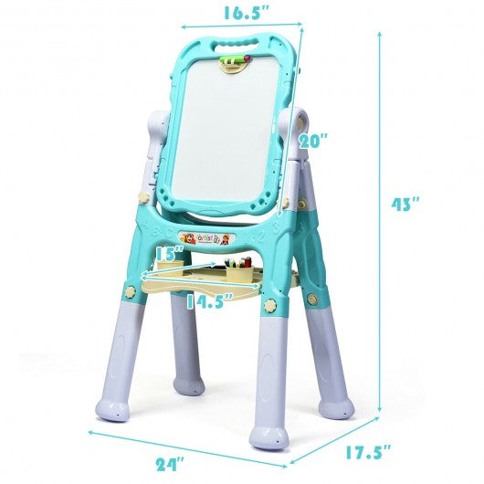 Kids Flip-Over Magnetic Double Sided Art Easel