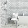 Shower Bath Chair 6 Adjustable Height Bathtub Stool 