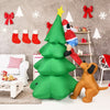 6.5 ft Outdoor Inflatable Christmas Tree Santa Decor with LED Lights