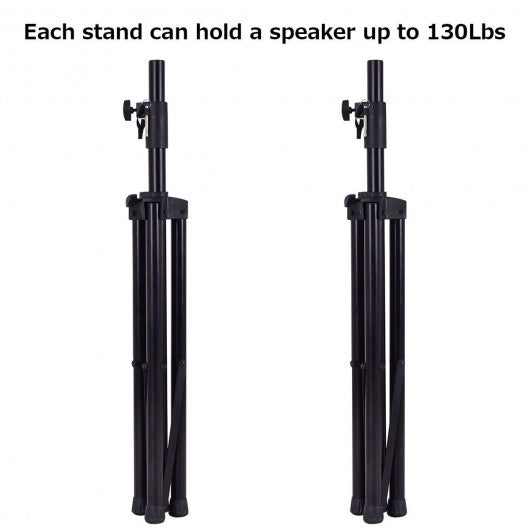 Pair of Tripod Speaker Stands with Carry Bag & Cables