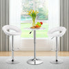 Set of 2 Bar Stools Adjustable PU Leather Swivel Chairs