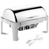 9 Quart Stainless Steel Roll Top Chafing Dish