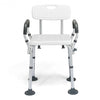 Shower Chair Spa Bathtub with Removable Armrests & Back