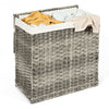 Hand-woven Foldable Rattan Laundry Basket