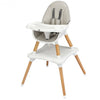 4-in-1 Baby Wooden Convertible High Chair