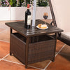 Outdoor Patio Rattan Wicker Steel Side Deck Table