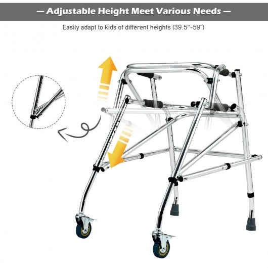 Folding Adjustable Walker Small Aluminum Walker