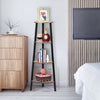 4-Tier Corner Shelf Metal Storage Rack Bookcase Plant Display Stand
