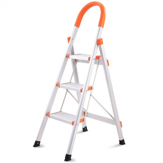 Non-slip 3 Step Aluminum Ladder Folding Platform Stool