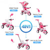 4-in-1 Detachable Baby Stroller Tricycle with Round Canopy