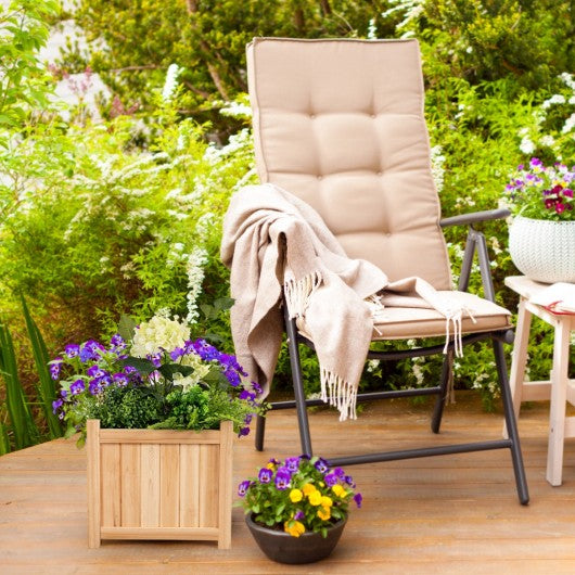  Patio Lawn Folding Garden Square Wood Flower Planter Box