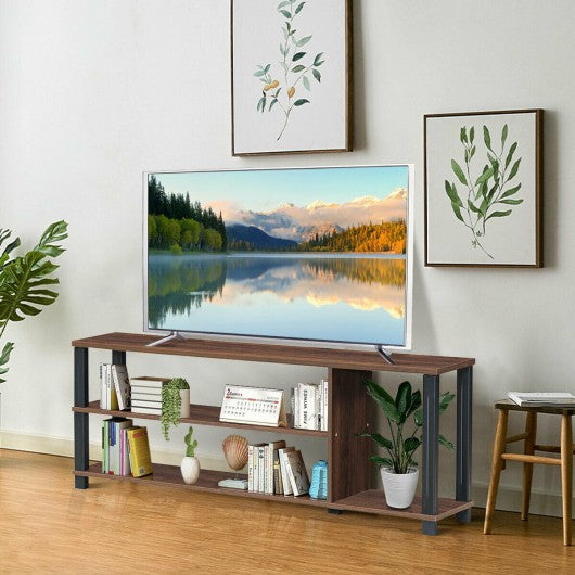 Retro TV Stand Entertainment Media Center Console Shelf Cabinet-Coffee