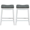 Set of 2 Nailhead Saddle Bar Stools