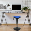 Adjustable Swivel Sitting Balance Wobble Stool Standing Desk Chair-Blue