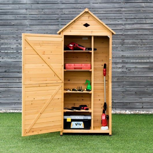 Wooden Outdoor Lockable Garden Tool Storage