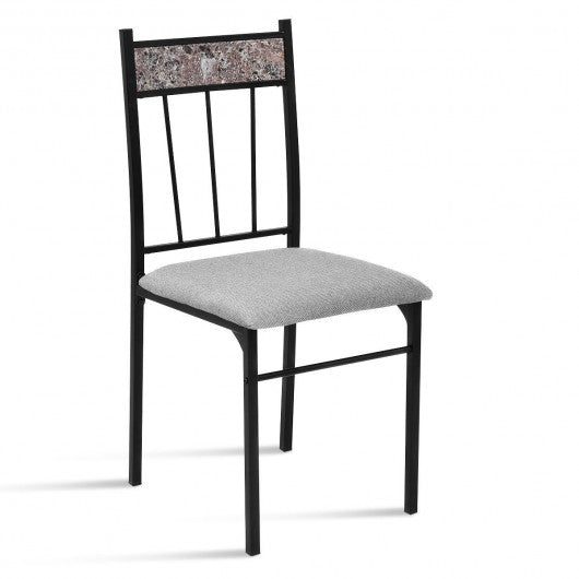 5 Piece Faux Marble Dining Set Table