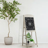 Vintage Folding Chalkboard Easel with Display Shelf