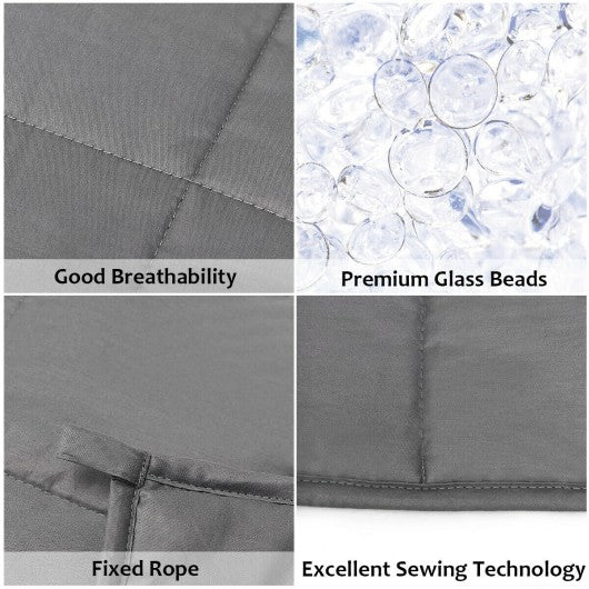 12 lbs Weighted Blankets 100% Cotton with Glass Beads