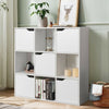 9 Cube Storage Wood Divider Bookcase-White