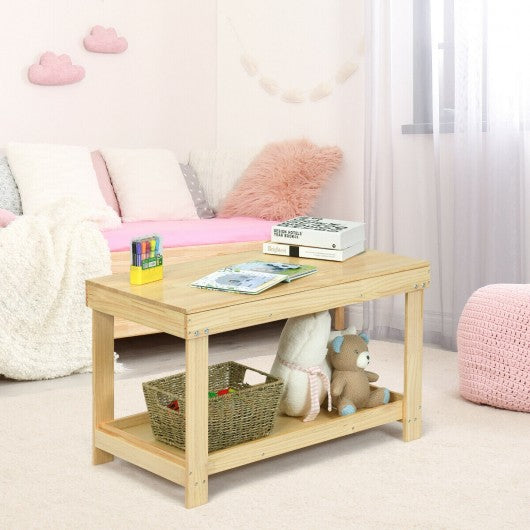 Solid Multifunctional Wood Kids Activity Play Table