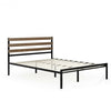 Queen Size Metal Bed Frame Foundation with Headboard