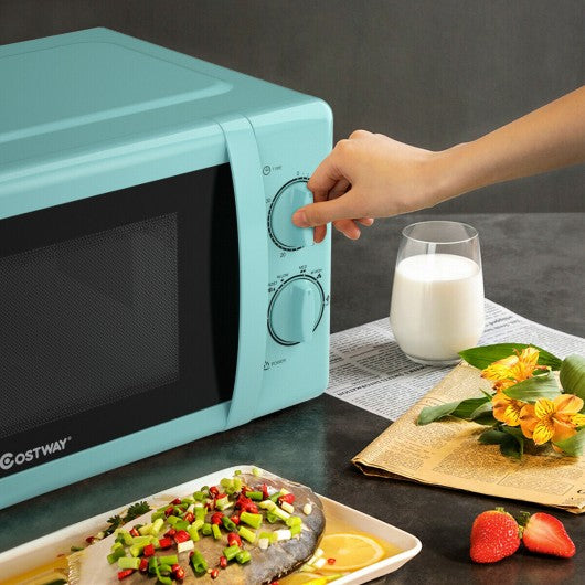 0.7 Cu. ft Retro Countertop Compact Microwave Oven