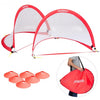 Set of 2 Portable 4' Pop-up Soccer Goals Set w/ Carrying Bag