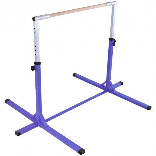 Adjustable Gymnastics Horizontal Bar for Kids-Purple