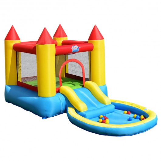 Kids Inflatable Bounce House Castle with Balls Pool & Bag