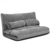 6 Position Adjustable Sleeper Lounge Couch with 2 Pillows