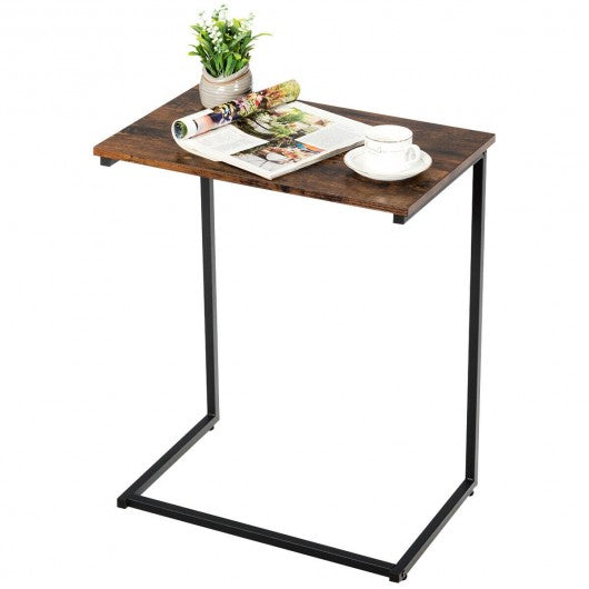 C-shaped End Side Coffee Tray Sofa Table