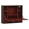 Wall Mounted Folding Laptop Desk Hideaway Storage with Drawer