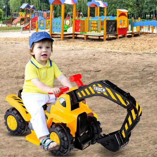 Kids Toddler Ride on Excavator Digger Truck Scooter