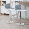 Set of 2 Adjustable PU Leather Bar Stools