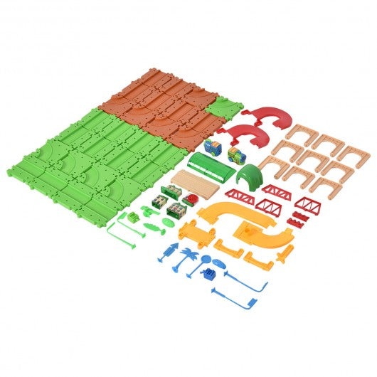 71 pcs Railway Train Building Blocks Brick Toy