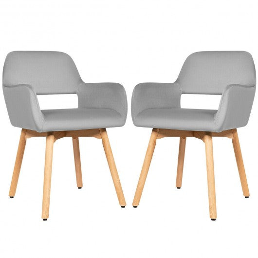Set of 2 Modern Accent Armchairs