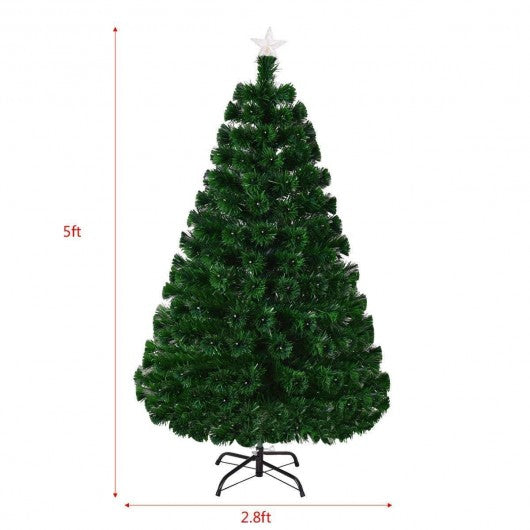 5' / 6' / 7' Multicolor LED Fiber Optic Artificial Christmas Tree