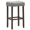 Set of 2 Nailhead Saddle Bar Stools 29