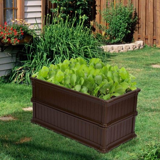 2 PCS Raised Garden Rectangle Plant Box