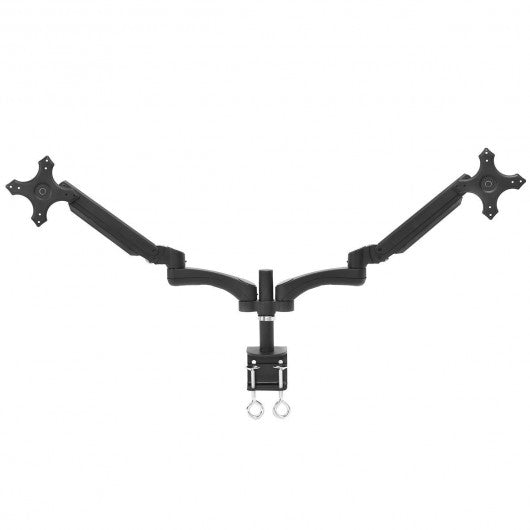 Dual LCD Monitor Spring Arms TV Bracket Desk Mount Stand 2 Screens
